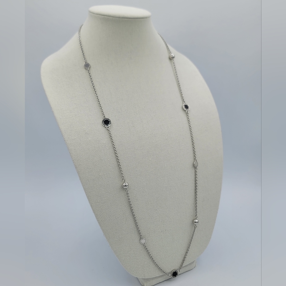 Marc By Marc Jacobs Silver Tone Long Necklace #2119